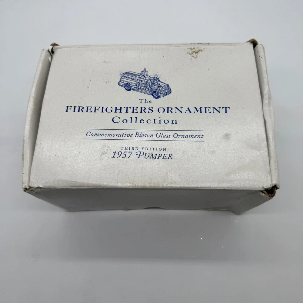 Firefighters Ornament‎ Collection 1957 Pumper blown glass Fire Truck 3rd Edition